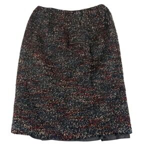 Lafayette 148 NY‎ Wool Blend Tweed Skirt 8 Cashmere Alpaca Heritage